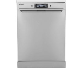 SHARP  QW-GT35F444W Full-size Dishwasher - Stainless Steel